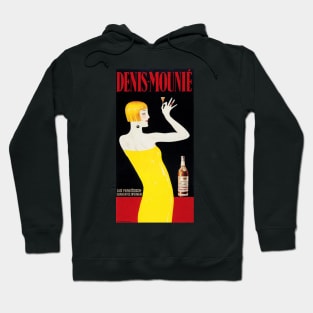 DENIS MOUNIE Vintage French Wines Alcoholic Art Deco Style Advertisement Hoodie